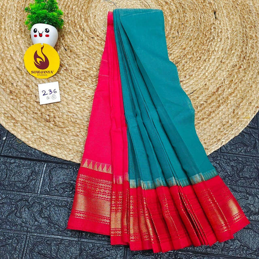 Seiko Gadwal Cotton Sarees -ROYAL236