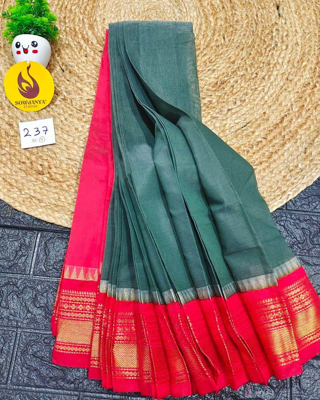 Seiko Gadwal Cotton Sarees -ROYAL237