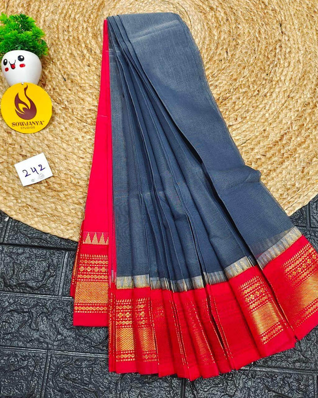 Seiko Gadwal Cotton Sarees -ROYAL242
