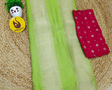 Premium Viscose Crape Georgette Saree - SSBEST11