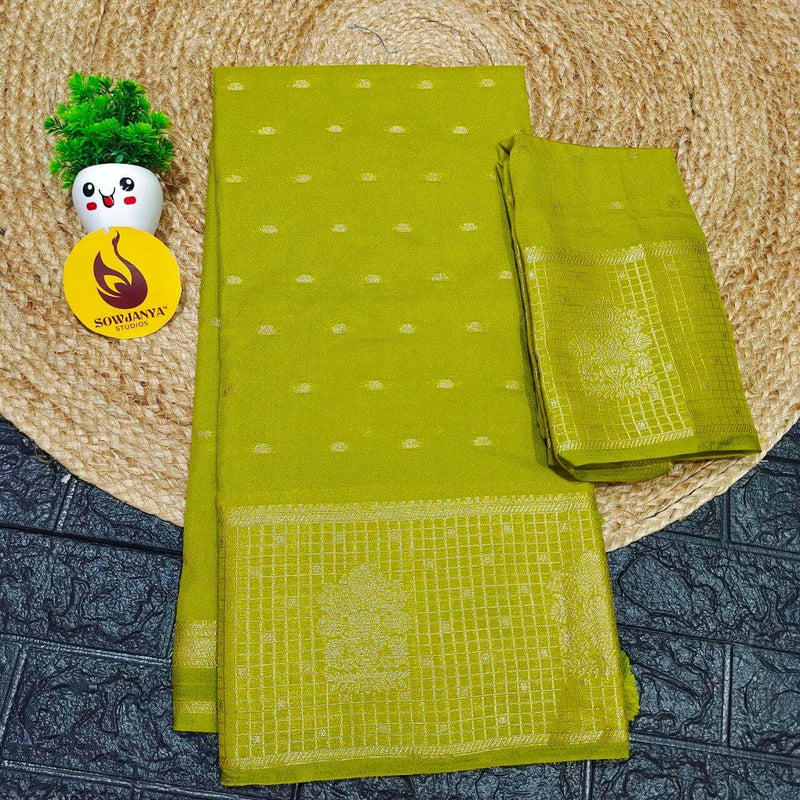 Viscose Butti Saree's With Floral Kanchi Border- SSFKV02