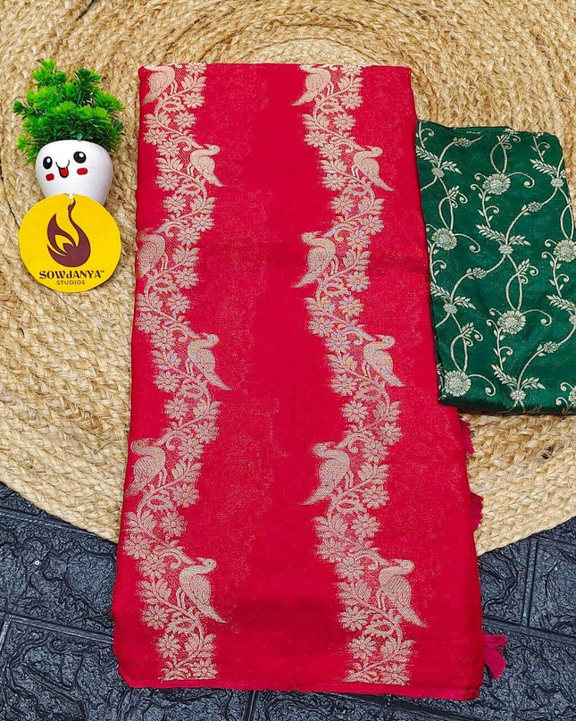 Premium Viscose Crape Georgette Saree -SSBEST17