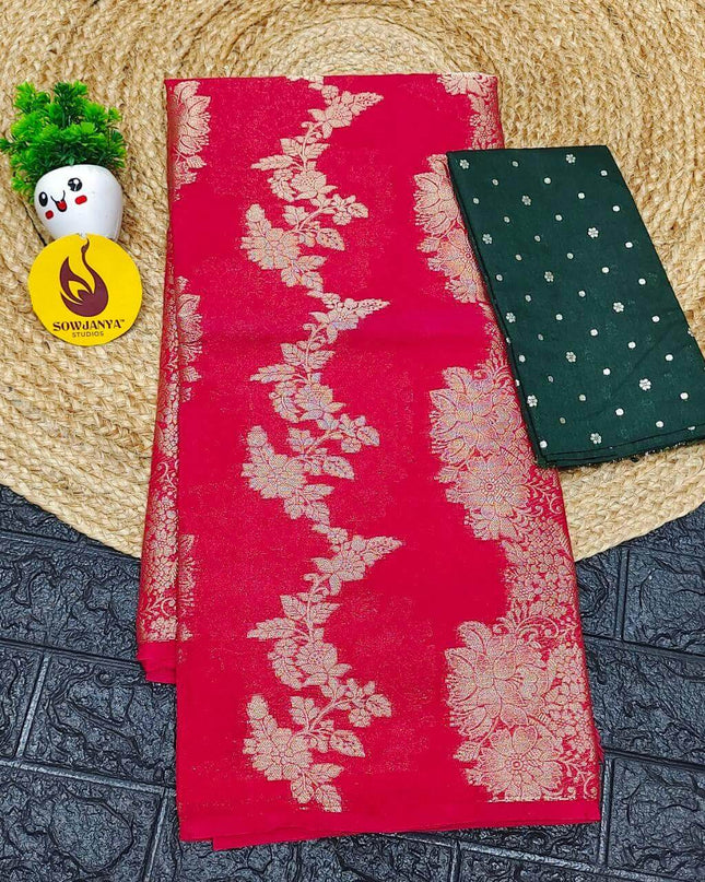 Premium Viscose Crape Georgette Saree -SSBEST16