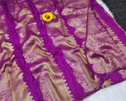 Premium Viscose Crape Heavy Zari work Sarees - SSLHV2