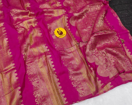 Premium Viscose Crape Heavy Zari work Sarees - SSLHV1