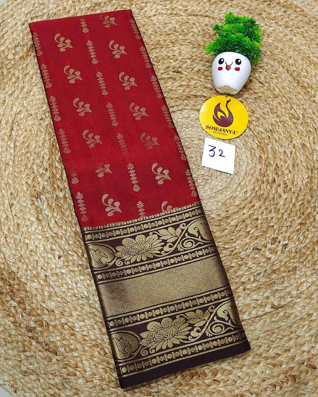VINTAGE Seiko Gadwal Pattu Sarees - WAVE032