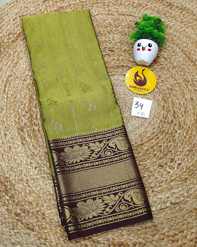 VINTAGE Seiko Gadwal Pattu Sarees - WAVE034
