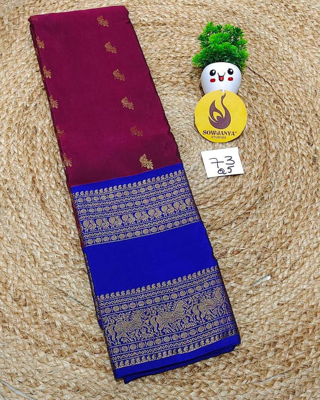 VINTAGE Seiko Gadwal Pattu Sarees - WAVE073
