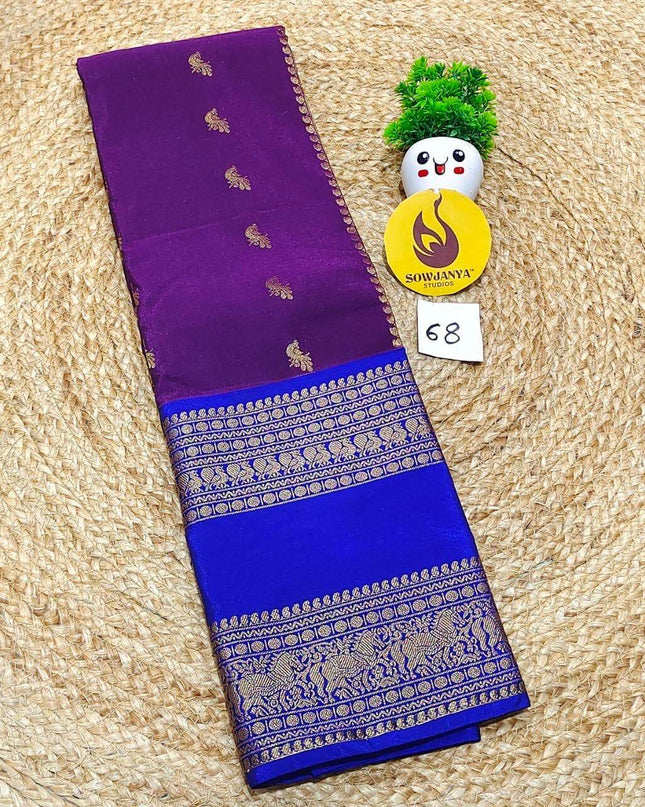 VINTAGE Seiko Gadwal Pattu Sarees - WAVE068