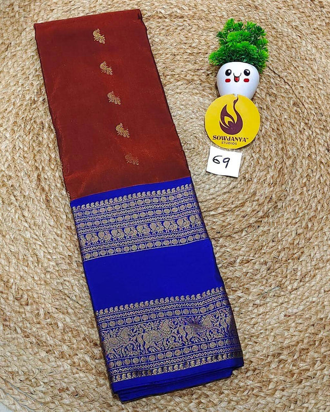 VINTAGE Seiko Gadwal Pattu Sarees - WAVE069