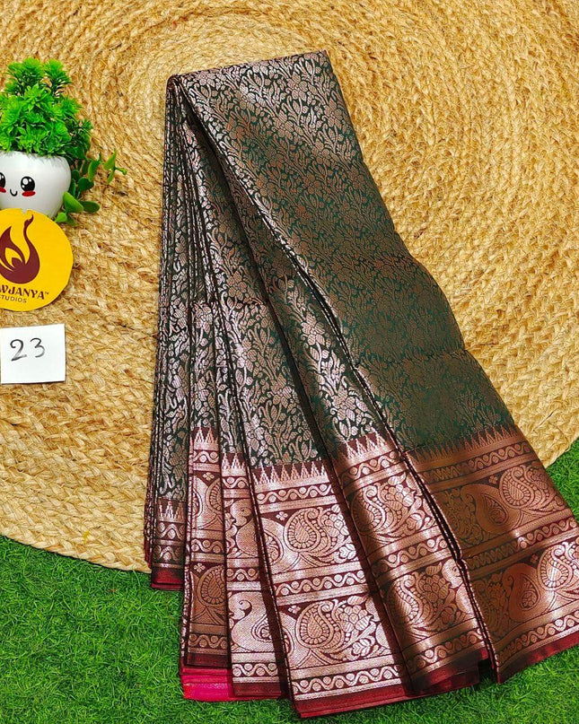 Premium Fancy Pattu Sarees - SSAKA023
