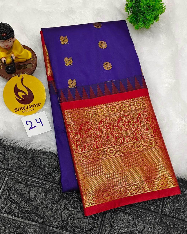 Premium Semi Gadwal  Sarees - VIBE24
