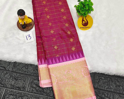 Premium Semi Gadwal  Sarees - VIBE13