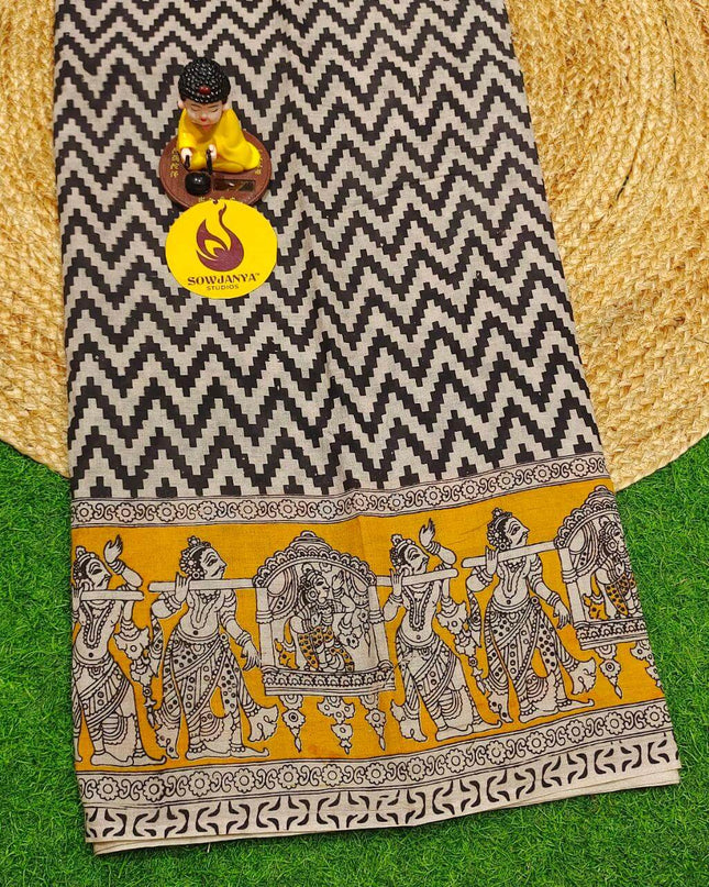 ORIGINAL PEDANA KALAMKARI Cotton Sarees - BOMMA9