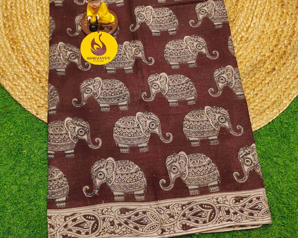 ORIGINAL PEDANA KALAMKARI Cotton Sarees - BOMMA10