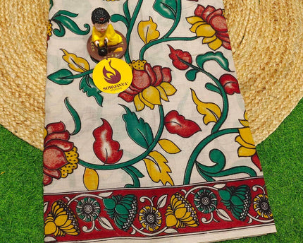 ORIGINAL PEDANA KALAMKARI Cotton Sarees - BOMMA7