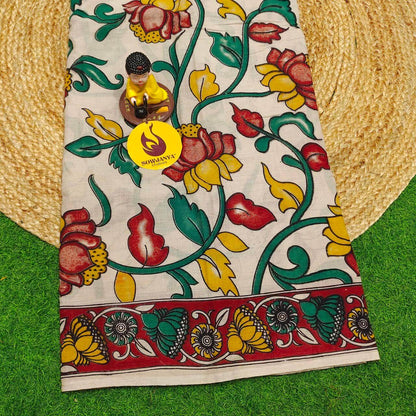 ORIGINAL PEDANA KALAMKARI Cotton Sarees - BOMMA7