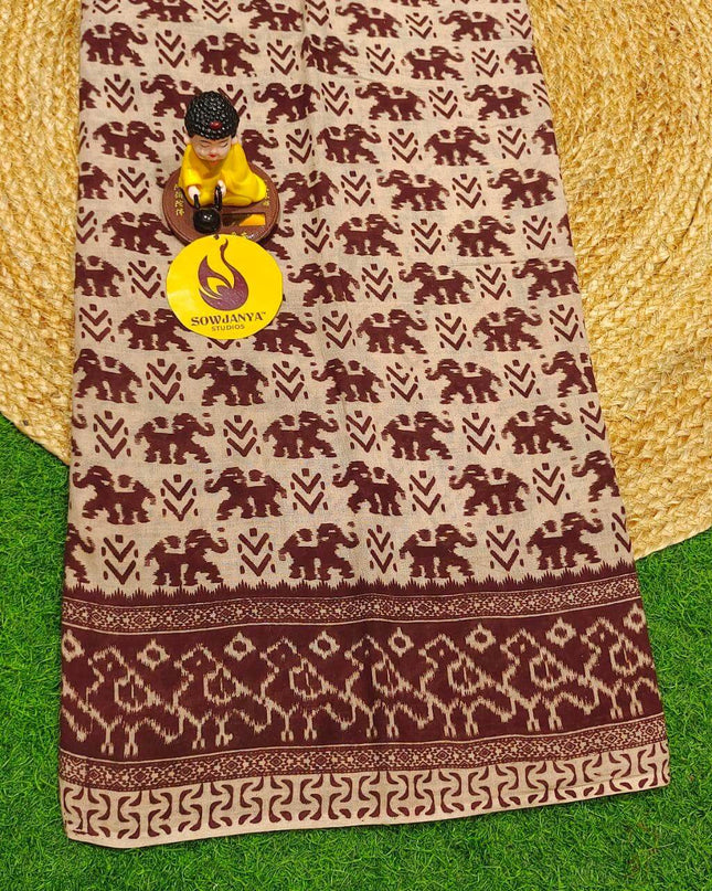 ORIGINAL PEDANA KALAMKARI Cotton Sarees - BOMMA6