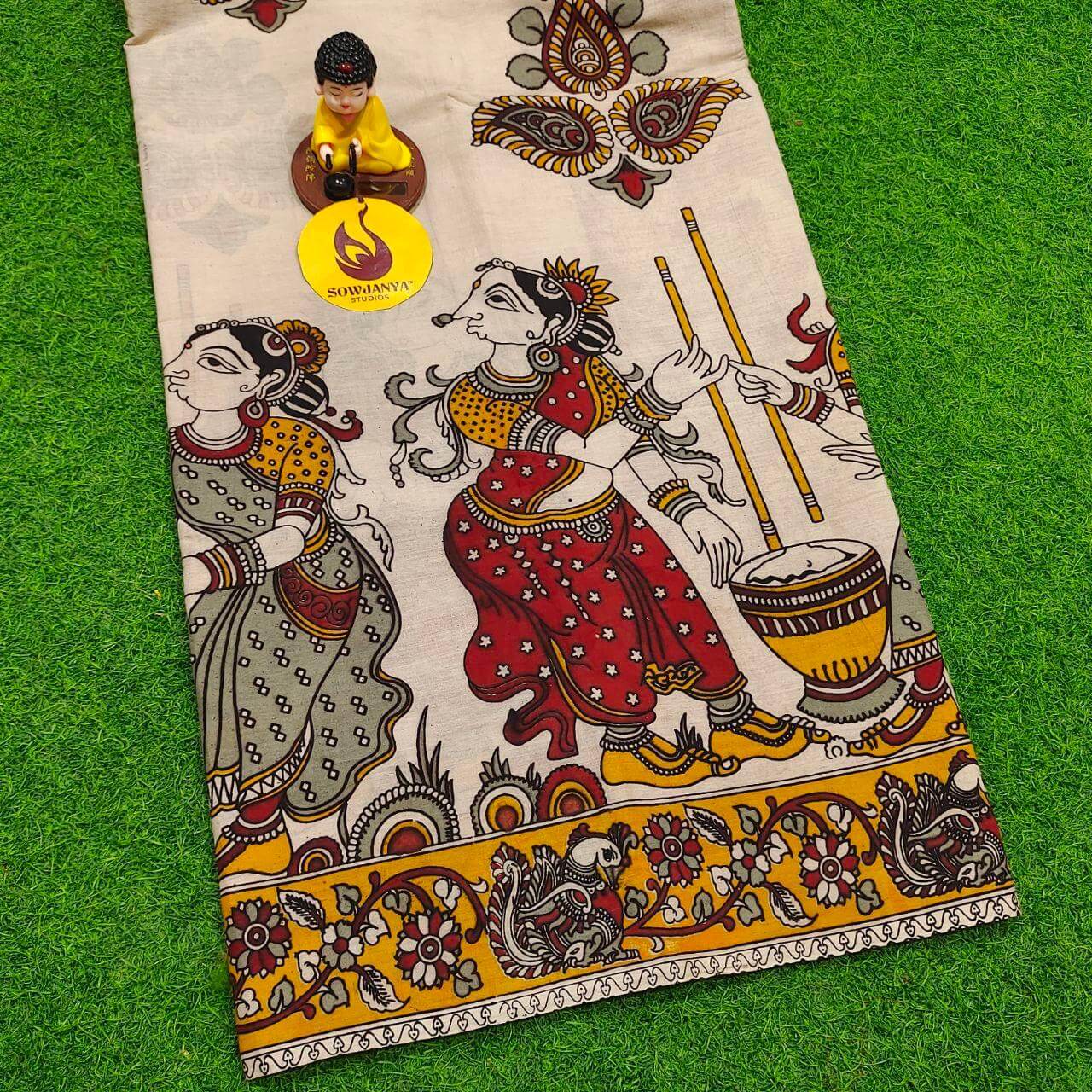 ORIGINAL PEDANA KALAMKARI Cotton Sarees - BOMMA1