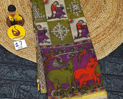 ORIGINAL PEDANA Kalamkari KOTA Cotton Sarees -  BLEND17