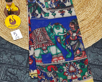 ORIGINAL PEDANA Kalamkari KOTA Cotton Sarees - BLEND5