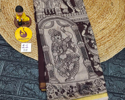 ORIGINAL PEDANA Kalamkari KOTA Cotton Sarees - BLEND11