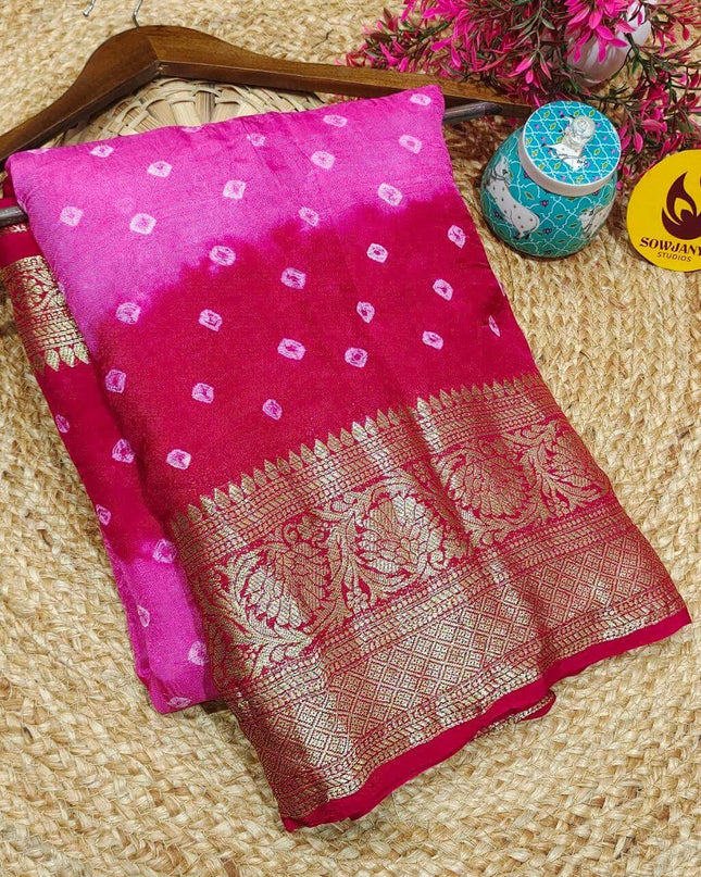 Original BANDINI Sarees with Blouse - CANDY2