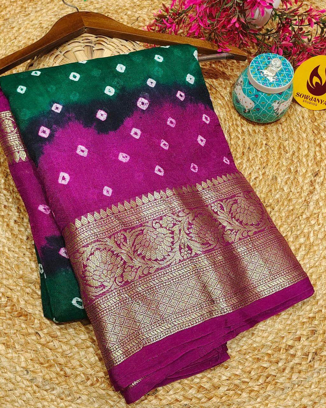 Original Bandini Sarees with Blouse - CANDY1