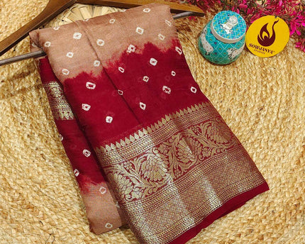 Original BANDINI Sarees with Blouse - CANDY7