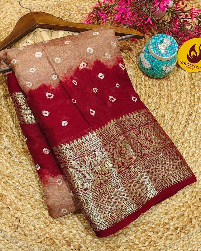 Original BANDINI Sarees with Blouse - CANDY7