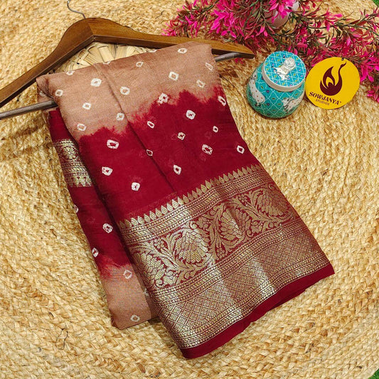 Original BANDINI Sarees with Blouse - CANDY7