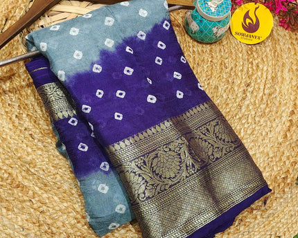 Original BANDINI Sarees with Blouse - CANDY4