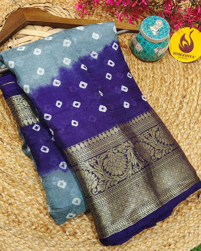 Original BANDINI Sarees with Blouse - CANDY4