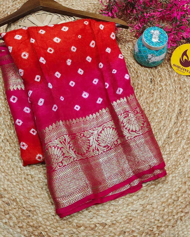 Original BANDINI Sarees with Blouse - CANDY6