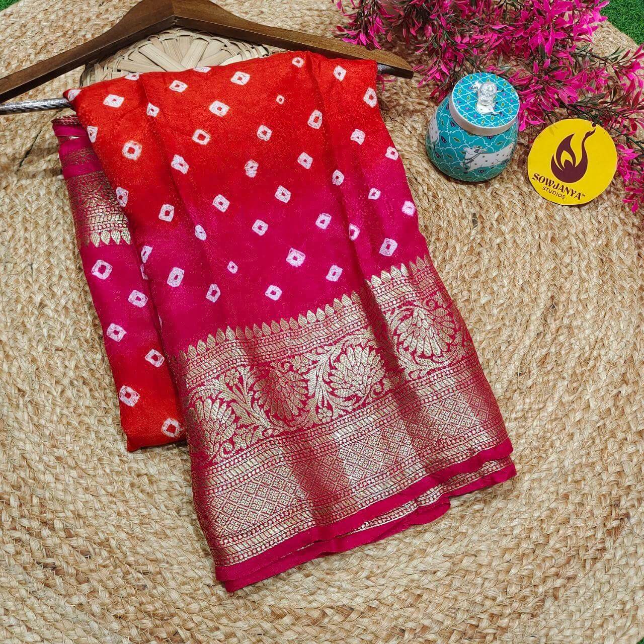 Original BANDINI Sarees with Blouse - CANDY6