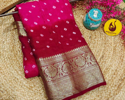 Original BANDINI Sarees with Blouse - CANDY8