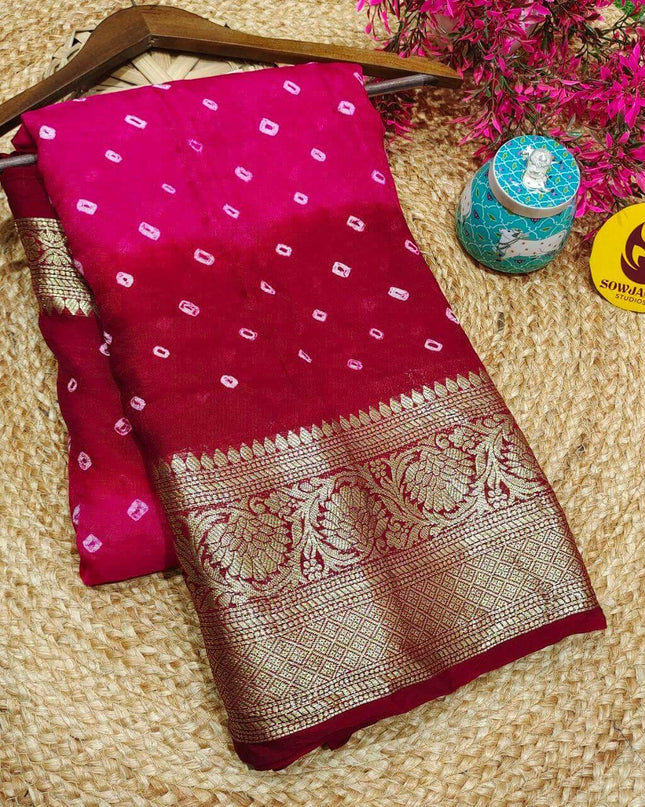 Original BANDINI Sarees with Blouse - CANDY8