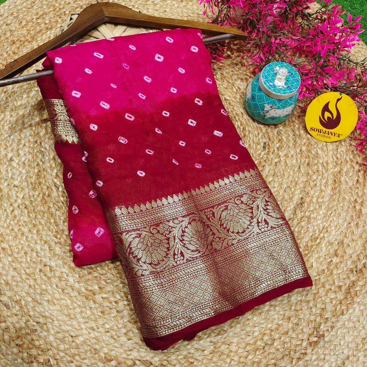 Original BANDINI Sarees with Blouse - CANDY8