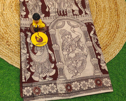ORIGINAL PEDANA KALAMKARI Cotton Sarees - BOMMA11
