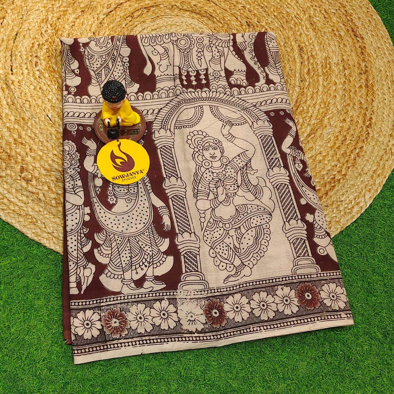 ORIGINAL PEDANA KALAMKARI Cotton Sarees - BOMMA11