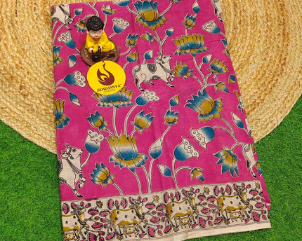 ORIGINAL PEDANA KALAMKARI Cotton Sarees - BOMMA13