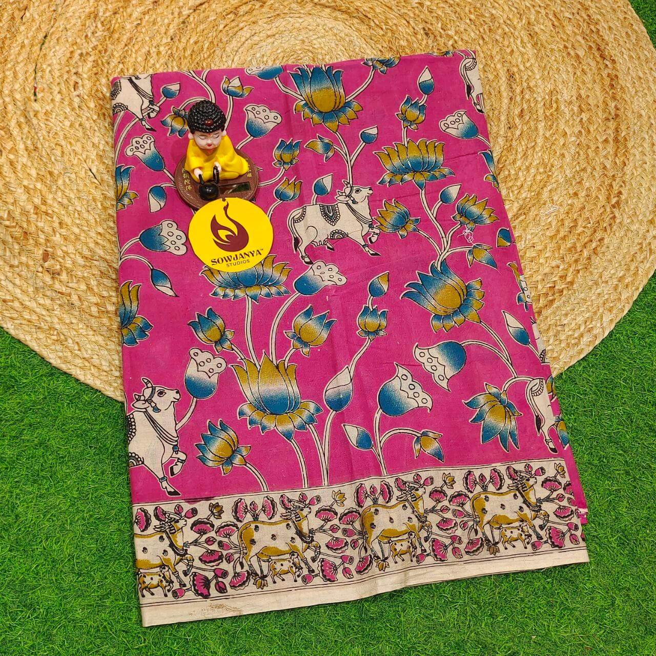 ORIGINAL PEDANA KALAMKARI Cotton Sarees - BOMMA13