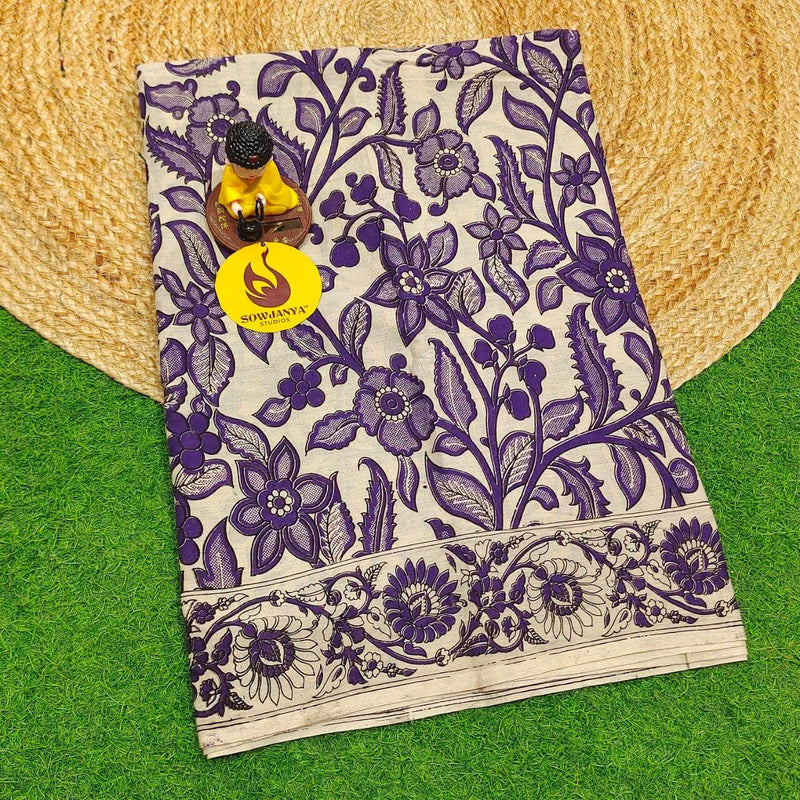 ORIGINAL PEDANA KALAMKARI Cotton Sarees - BOMMA14