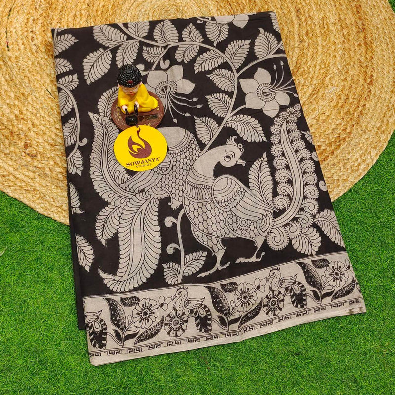 ORIGINAL PEDANA KALAMKARI Cotton Sarees - BOMMA15