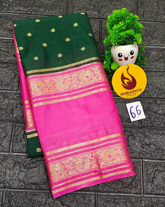 Premium Quality Mysore Crepe Sarees - MYSORE66