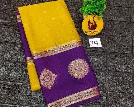 Premium Quality Mysore Crepe Sarees - MYSORE74