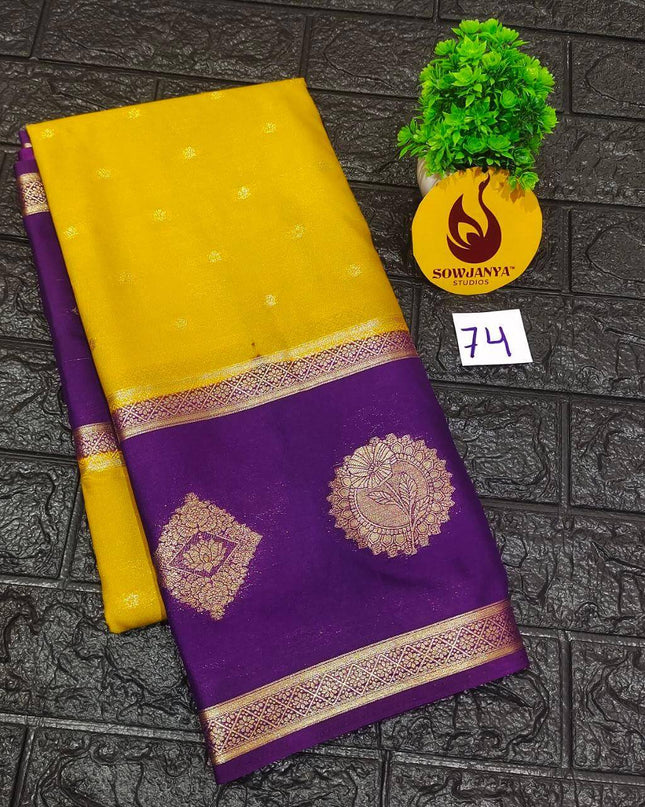 Premium Quality Mysore Crepe Sarees - MYSORE74
