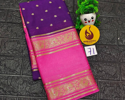 Premium Quality Mysore Crepe Sarees - MYSORE71