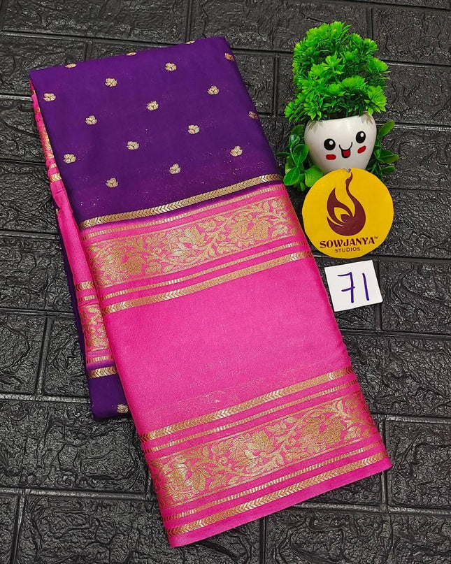 Premium Quality Mysore Crepe Sarees - MYSORE71
