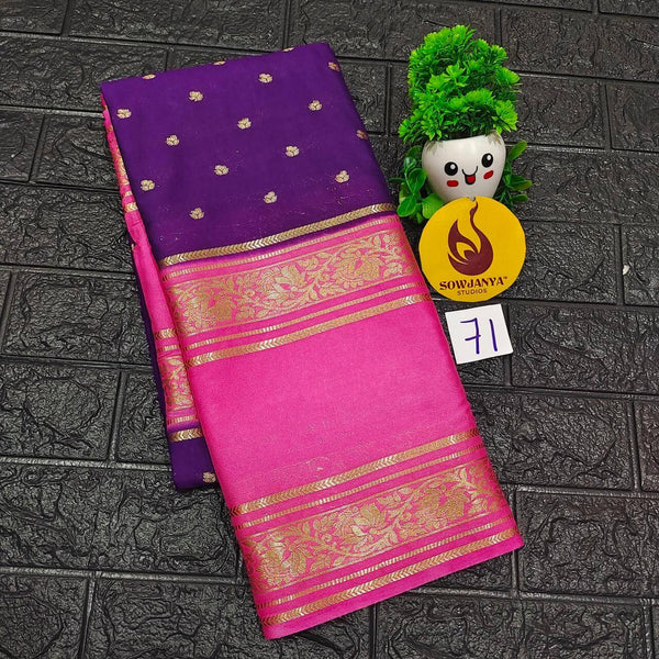 Premium Quality Mysore Crepe Sarees - MYSORE71